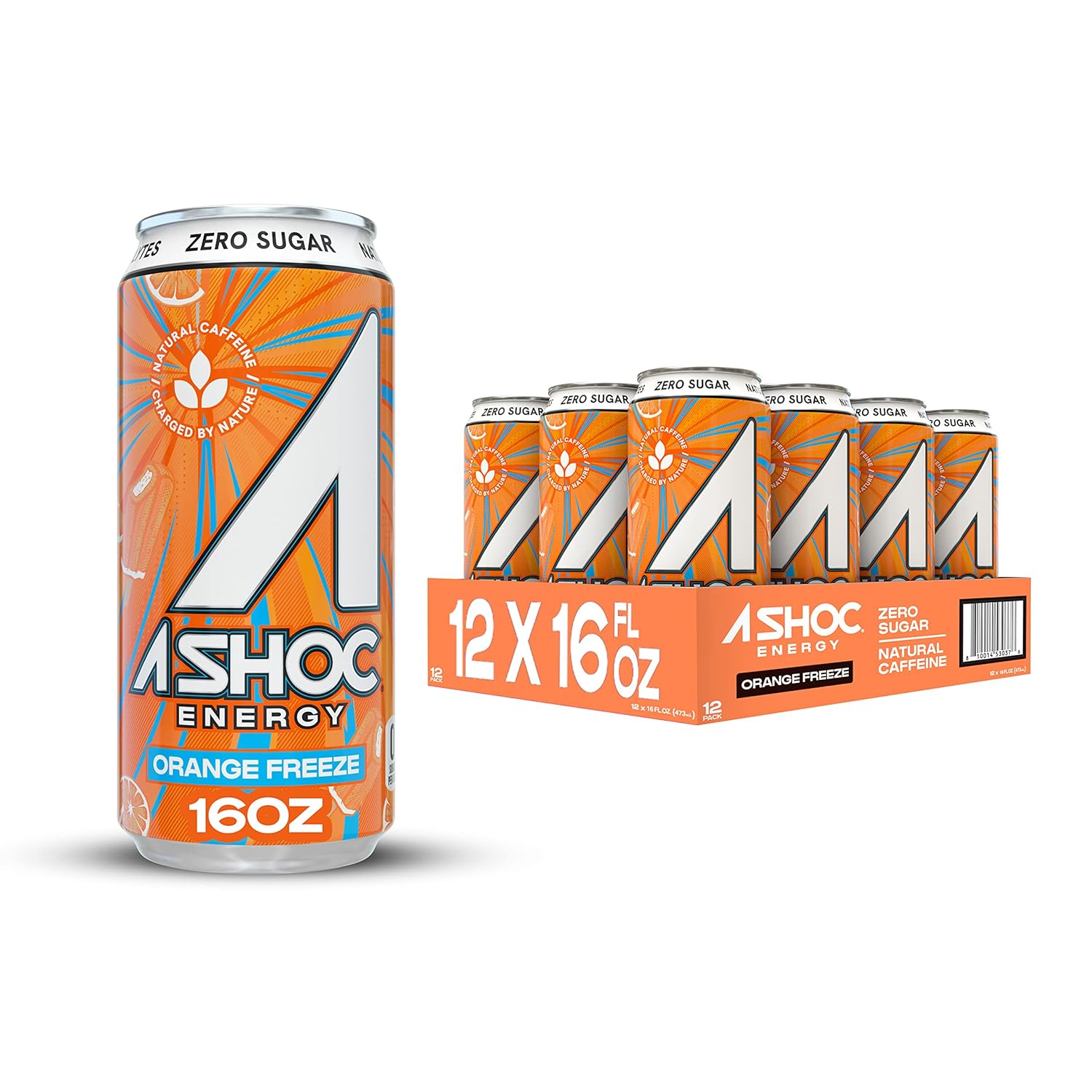 251102203351844_1 A SHOC Performance Energy Drink, Blue Raspberry, 16 Ounce Can, Natural Energy Blend, BCAAs, Ocean Mineral Electrolytes, and No Chemical Preservatives, 12-pack - Image 1